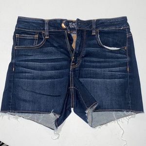 American Eagle Dark Blue Jean Shorts Size 8